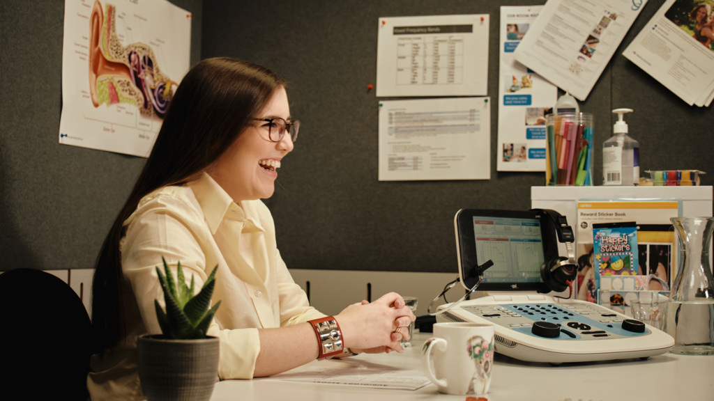 Audiologist At Desk