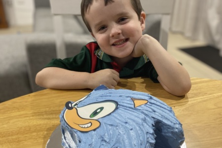 Img Sam With His Birthday Cake